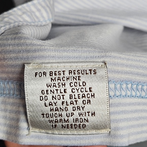 Peter Millar Polo Shirt Mens Large White Striped Pinehurst #2 Golf Logo Cotton - Picture 9 of 11